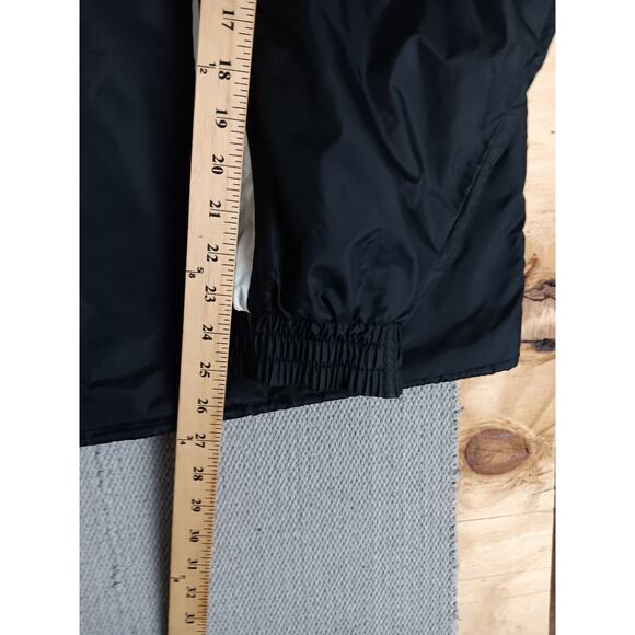 Tommy Hilfiger Vintage Windbreaker Mens XL Black Striped Pro Sport Embroidered - Picture 11 of 11